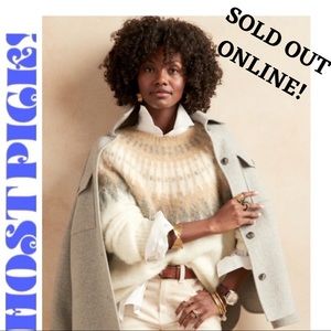 Banana Republic FairIsle Alpaca Sweater Oversized Size Medium New With Luxurious